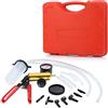 Awsuc Set di spurgo per freni con pompa a vuoto per il cambio del liquido | Liquido per freni, spurgo, officina auto, manutenzione, preciso, robusto, durevole, risparmio di tempo, universale