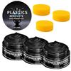 Generico Pasta Restauratrice Per Plastiche Nere Auto E Moto, 100ml Anti-UV Rinnova Plastiche Auto Nero, 3Pezzi Anti-Graffio Asciugatura Rapida Trattamento Cruscotto, Rinnova PlasticheAuto Per Paraurti