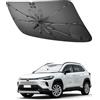 SHAOHAO Compatibile con Toyota Corolla Cross 2022-2026Ombrello parasole per auto Parasole per parabrezza Facile da riporre Maniglia con cordino Protezione UV Accessori Toyota Corolla parasole