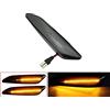 Car Passion Indicatore di direzione Freccia Specchietto laterale LED Compatibile con Alfa Romeo 147 156 Lancia Delta Ypsilon Fiat Tipo Luce Dinamico Progressivo Fumè Nero (147 156 Delta Ypsilon Tipo)