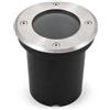 damastoreitalia Faretto Calpestabile tondo GU10 da Incasso per Esterno IP65 Acciaio Inox 220V per Vialetti Giardini (1 pezzo)