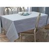 BIANCHERIAWEB Tovaglia per Salotto Cucina in Miros Misto Cotone Made in Italy Bastoncino RP 140x140 Azzurro