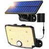 Generico GESCA Faro LED Solare da Esterno a 3 modalità con Sensore di Movimento, 210 LED, IP65, 5.5V 2W, Cavo 5m, Telecomando Incluso