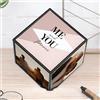 Wanapix | Cubo Foto Girevole | Regalo Personalizzato | Portafoto Girevole | Portafoto Multiplo | Batteria AA (non inclusa) | 9,8 cm | Me & You forever