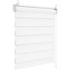 WOLTU Tenda a Rullo Giorno e Notte senza Foratura, Preassemblata, Tenda Oscurante e Filtrante, Doppio Strato per Finestra e Porta, 45x150 cm [Larghezza Tessuto: 41 cm], Bianco