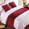 BAMCQ Bed Runner Letto Runner Runner da letto Biancheria da letto dell'hotel di alta qualità velluto letto code letto bandiera letto coda stuoia copriletto letto decorativo striscia rossa _50cmx260cm (lett