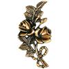 REAL VOTIVA FONDERIE D'ARTE Tralcio di rose decorativo piccolo - Bronzo lucido [P.09.2674/14]