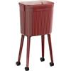 YWJLQH Pattumiera con Ruote Secchio Spazzatura con Coperchio Organizzatore Rifiuti Grande capacità Struttura Ergonomica in PP Adatto a Cucina Soggiorno Uffic, Rosso