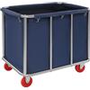 Deinungen Cesto portabiancheria arrotolabile, portata 199 kg, 90 x 65 x 80 cm, in acciaio inox con ruote, cesto portabiancheria per casa hotel (440 lbs,90 x 65 x 80 cm)