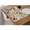 IlGruppone Tovagliette Americane in PVC Set di 2/4/6/8 pz da Tavola Antiscivolo in Vinile Anche per Hotels, Bar e Ristoranti - Conchiglie - 2 Pezzi