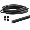 Umllpet Kit Profilo LED Silicone Nero, 6 M, Flessibile Impermeabile 12×12 mm, Diffusore per Striscia LED con Tappi e Clip di Montaggio