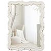 Sintosin Specchio da Parete Rettangolare Rustico 30 x 40 cm, Specchio con Cornice in Legno Bianco, Specchi Decorativi da Parete per Soggiorno, Camera da Letto, Bagno, Corridoio