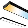 HOROZ ELECTRIC Lampada Lineare LED FORTIS da Superficie/Sospesa Nera - 60W 4800 lm IP20 - Plafoniera LED, Pannello 3000K/4200K/6400K Regolabile - Lunghezza 118cm - Lampada a Sospensione