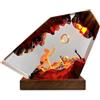 xxkgdsv Lampada in resina epossidica, anello del Signore Oscuro, luce notturna a LED realizzata a mano in resina di legno massello, porta USB, decorazione per comodino della camera da letto, regalo di