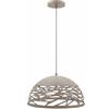VR VETRINEINRETE Vetrineinrete® Lampadario a sospensione tortora da soffitto con paralume in metallo traforato design contemporaneo moderno lampada da soffitto.