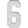 PHOYUXM Numero di luci a LED, 100 cm, numero grande con lampadine, 0 1 2 3 4 5 6 7 8 9, con scatola della batteria, 2000 - 3000 K, per feste di laurea, matrimoni (6)