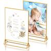 futrue-wolker Espositore formato A4, formato A4, formato DIN A4, 2 pezzi, in acrilico, per matrimonio, decorazione da tavolo, elegante supporto per carte di credito, per disegni di bambini