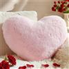 Yhoelata Cuscino Cuore, Rosa Chiaro Cuscino a Forma di Cuore, Peluche Cuore Cuscini Decorativi, Piccolo Cuscini per Divano, Cuscini Bambini Cuscino Letto, 25 * 35cm