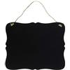 Uteruik Lavagna Nera Appesa Stile Vintage, Cartello in Legno con Corda di Juta, Lavagna Cancellabile Decorativa per Matrimonio, Compleanno, Festa, Cucina, caffè, Negozio, 20 x 25,7 cm