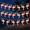 LQTSLFM Ghirlanda di Luci a LED Fenicottero, 3M 20 LED Catena Luminosa con Fenicottero, Filo di Luci Rosa a Forma di Fenicotteri, per Feste Hawaiane, Estive, Spiaggia
