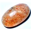 Gemsmyriad Non Trattato Naturale Arancione Sunstone 15.50 KT Certificato 22 MM Cabochon Cut