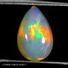 Egemdiamond Fire Opal Naturale AAA Hot Rainbow Luster Pear Cabochon 2.60ct 12x8mm