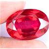 25.20 CT Naturale Sangue Rosso Rubino Mozambico Fl Ovale Certificato Loose Gemma