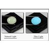 Ovale Cabochon 6.65 KT Colore Cangiante Opale Portafortuna Naturale Certificato