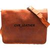 Fatto a mano Borsa Tracolla Uomo In Vera Pelle Marrone Messenger Case Portatile Outdoor