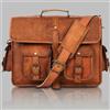 Fatto a mano Borsa A Tracolla Per Laptop 19" Fatta A Mano In Vera Pelle Eccellente