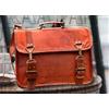 Fatto a mano Italia 19 " Borsa di Pelle Spalla Valigetta Portatile Uomo Cartella Vintage