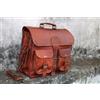 Fatto a mano 25 " Originale pelle Marrone Borsa Uomo Tracolla Laptop Bag Valigetta