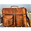 Vintage Bag Borsa Messenger Uomo Vintage In Pelle Marrone Per Laptop 11X15X5