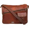 Fatto a mano Vintage Custodia Portadocumenti In Pelle Uomo Messenger 4 Taglie Laptop Marrone