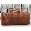 Fatto a mano Borsa Weekend Uomo In Pelle Vintage Marrone 25 Pollici Borsone Duffle