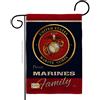 Breeze Decor Marines Proudly Family - Armed Forces Marine Corps USMC Semper Fi United States American Military Veteran Retire Official - House Banner Small Yard Double-face, bandiera da giardino 33 x 47 cm