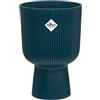 Elho Vibes Fold Coupe 14 - Vaso per Piante da Interno - 100% Plastica Riciclata - Ø 13.9 x H 21.0 cm - Blu/Deep Blue