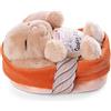 NICI Peluche Sleeping Pets Coniglietto caramello in cesto pesca 12cm