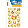 HERMA 19 adesivi gonfi per bambini, motivo: sorriso felice (19 adesivi, in plastica, opachi), autoadesivi, permanenti, per ragazze e ragazzi, colorati