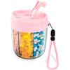 Fefod Portapillole Settimanale, Dispenser per Pillole con 7 Grandi Scomparti, Portapillole da Viaggio Portatile per Vitamine, Olio di Pesce, Medicinali, Integratori Alimentari ecc.