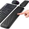 Zaxiva Poggiapolsi per Tastiera e Mouse, Set Poggiapolsi Ergonomico in Memory Foam, Design in Pelle PU Impermeabile e Antiscivolo per Ufficio, Gioco, Casa, PC, Laptop, Nero