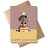 WBdesignz Divertente biglietto di compleanno con motivo bassotto con busta, biglietto di compleanno Happy Birthday con occhiali da sole, biglietto di auguri per compleanno amante dei cani (DIN A6)