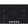 Hotpoint HAGS 72S BK - Piano Cottura 5 Fuochi Gas 73 cm Vetro Nero