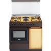 De'Longhi Cucina a gas con forno elettrico, N° 4 Fuochi + 2 Piastre, 86x50 cm, colore Coppertone SEK 8542 N ED
