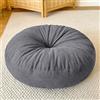 Generic Cuscino da Pavimento Rotondo Cuscino Tatami Giapponese Seduta da Terra Pouf Morbido Spesso E di Supporto Adatto per Sedia Imbottito per Soggiorno Ufficio Sala(Dark Grey,50CM-1PCS)