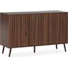 HOMN LIVING Credenza Lluvia, 3 Ante, Finitura Noce, 120 cm (Larghezza) x 40 cm (profondità) x 76 cm (Altezza)