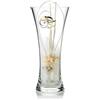 Valenti Argenti Vaso di Valenti. Vaso in Vetro con placca in Argento Laminato, Ideale per Nozze d'oro. Altezza 30 cm. La referenza è 16492