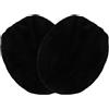 Toyvian Copriwater in Peluche Morbido Nero, Protezione Imbottita per Sedile del Water Rotondo e Allungato, Lavabile in Lavatrice, Set 2 Pezzi per Accessorio Bagno Antipolvere