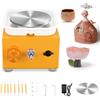 Jradse Tornio per Ceramica Mini Ruota di Ceramica Elettrica 2000 Giri/min,Macchina Ceramica con Giradischi da 6,5/10 cm Tornio,per Negozi di Ceramica Fai da Te e Hobbisti