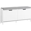 SoBuy Panca scarpiera con cuscino 105x24x52cm per ingresso